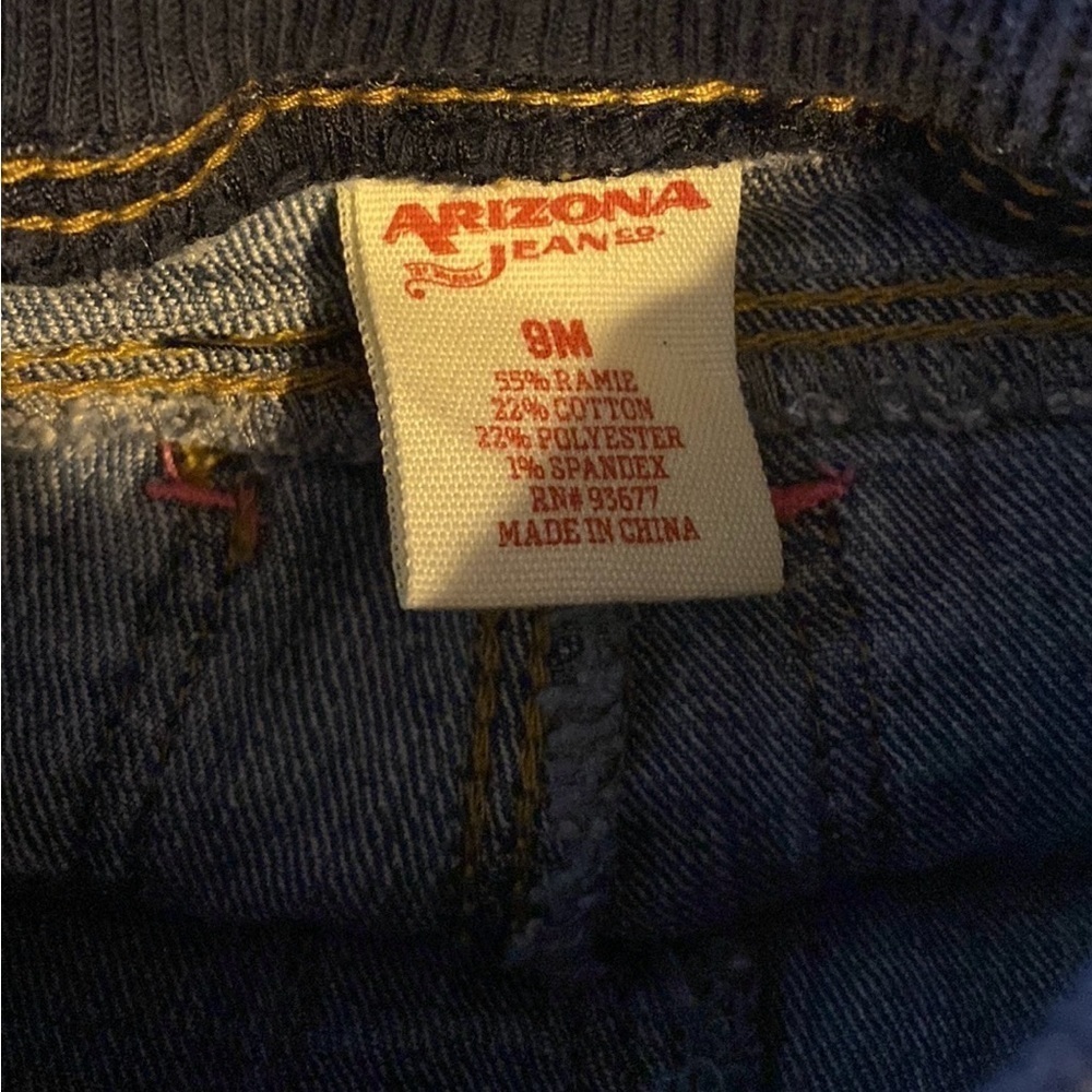 ARIZONA Baby Girl Jeans, Five pocket, Sz 9M, Vintage, denim, cotton‌, timeless‌ - Picture 5 of 9